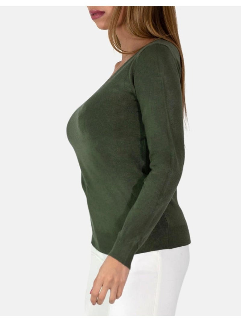 Maglia con scollo a V Kebello Verde - Kiabi