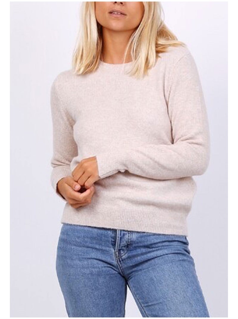 Maglia con scollo rotondo Kebello Beige - Kiabi