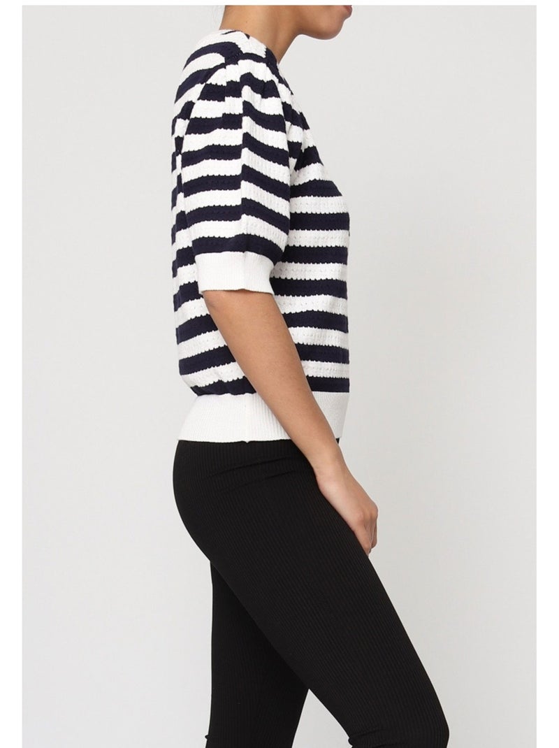 Maglia con scollo rotondo Kebello Bianco - Kiabi