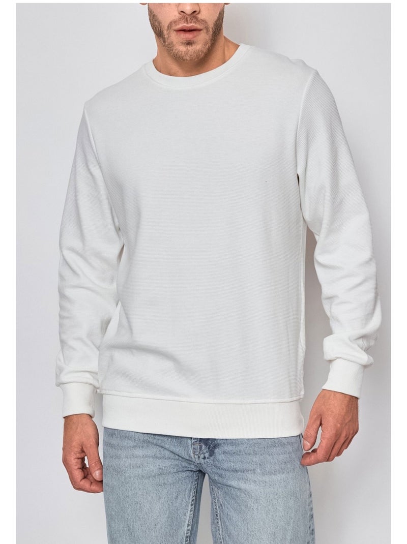 Maglia con scollo rotondo Kebello Bianco - Kiabi