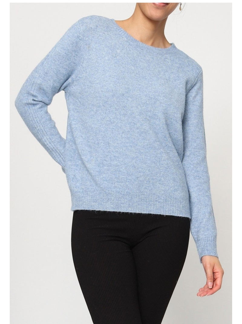 Maglia con scollo rotondo Kebello Blu cielo - Kiabi