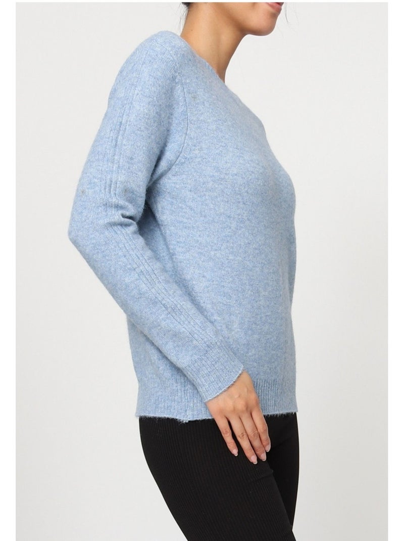 Maglia con scollo rotondo Kebello Blu cielo - Kiabi