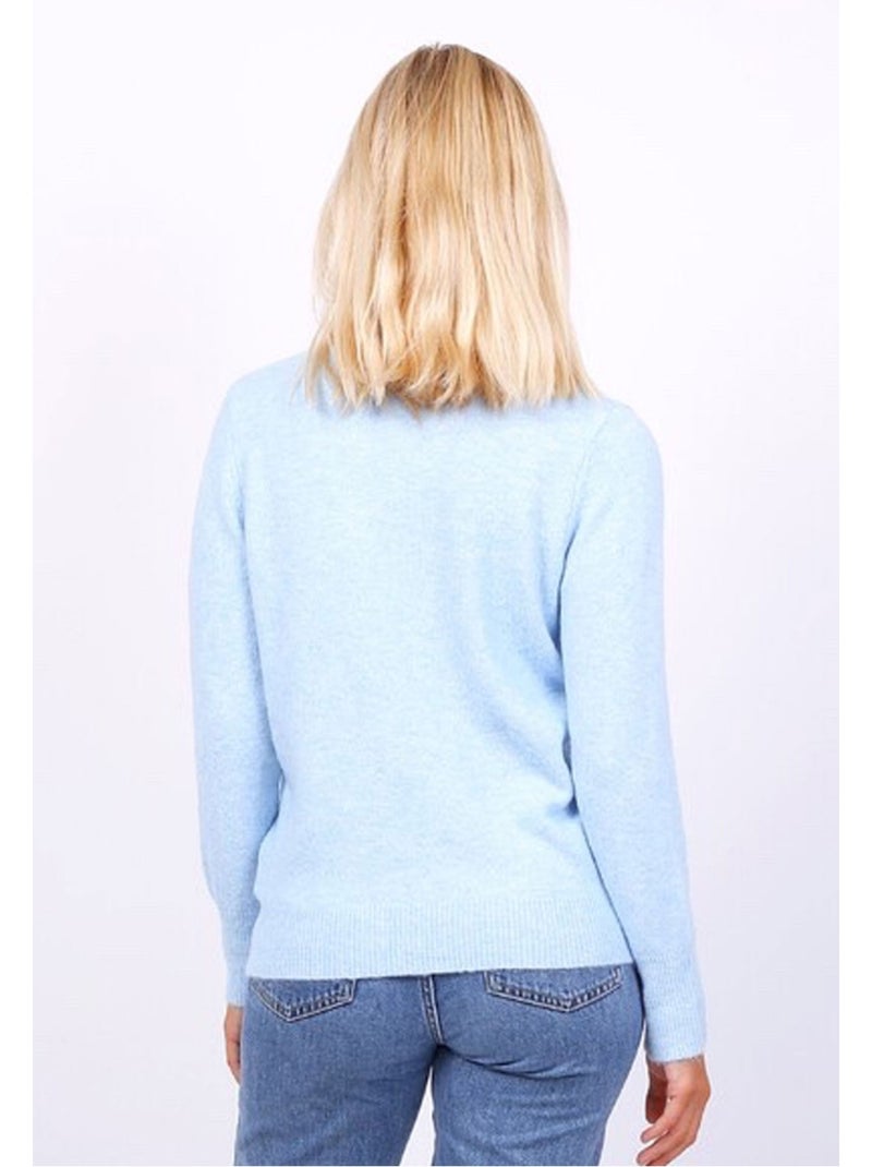 Maglia con scollo rotondo Kebello Blu cielo - Kiabi