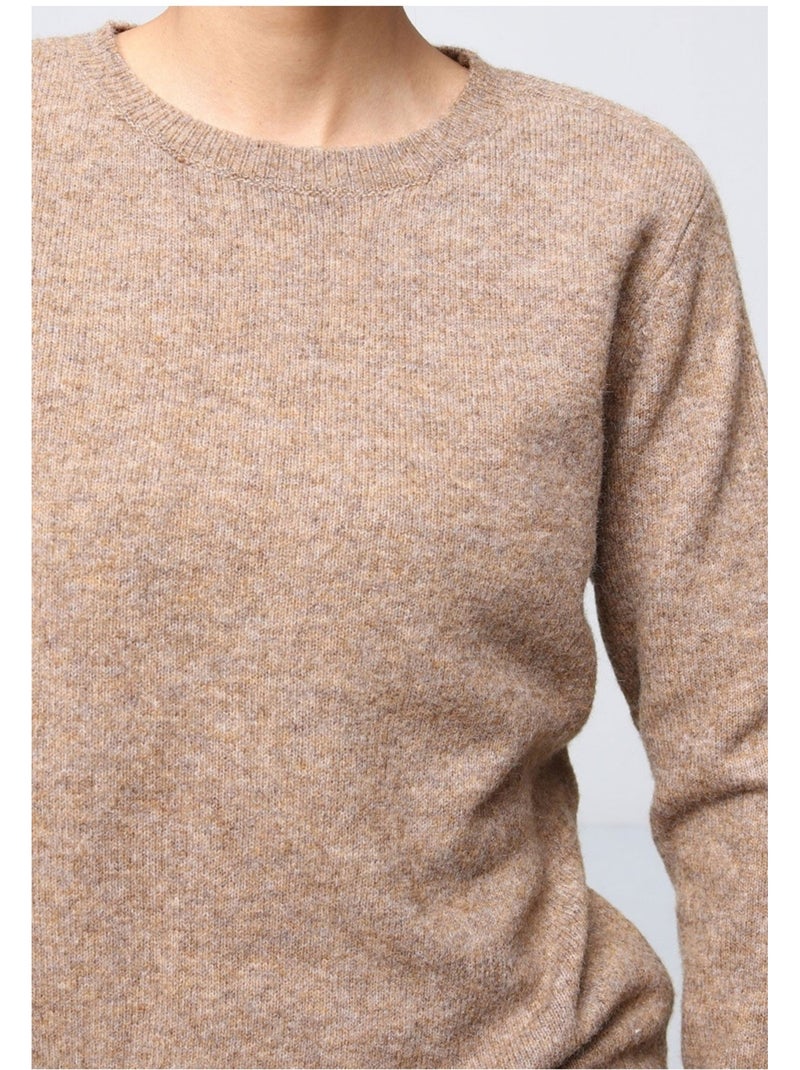 Maglia con scollo rotondo Kebello Marrone - Kiabi