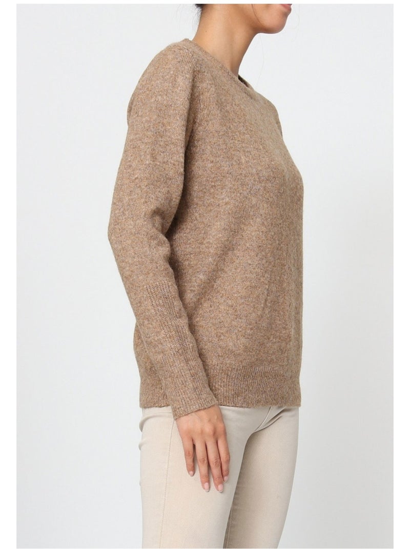 Maglia con scollo rotondo Kebello Marrone - Kiabi