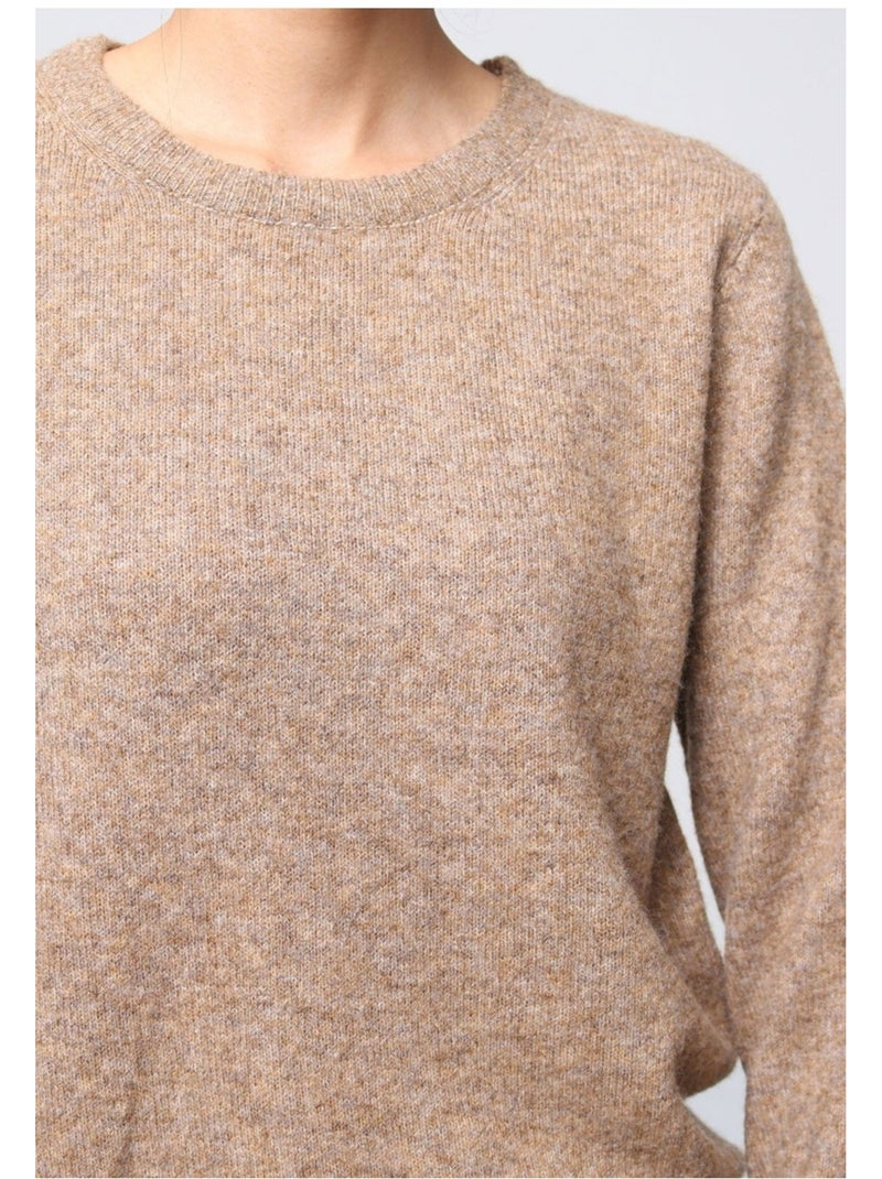 Maglia con scollo rotondo Kebello Marrone - Kiabi