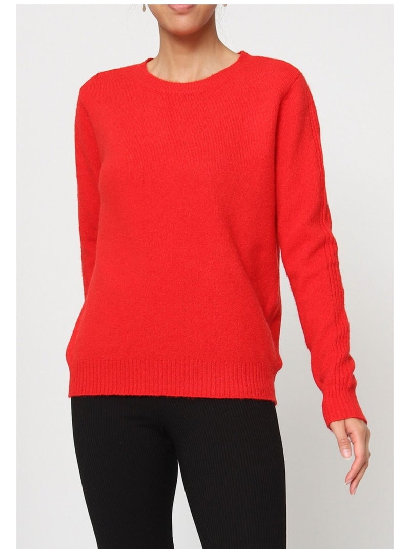 Maglia con scollo rotondo Kebello Rosso - Kiabi