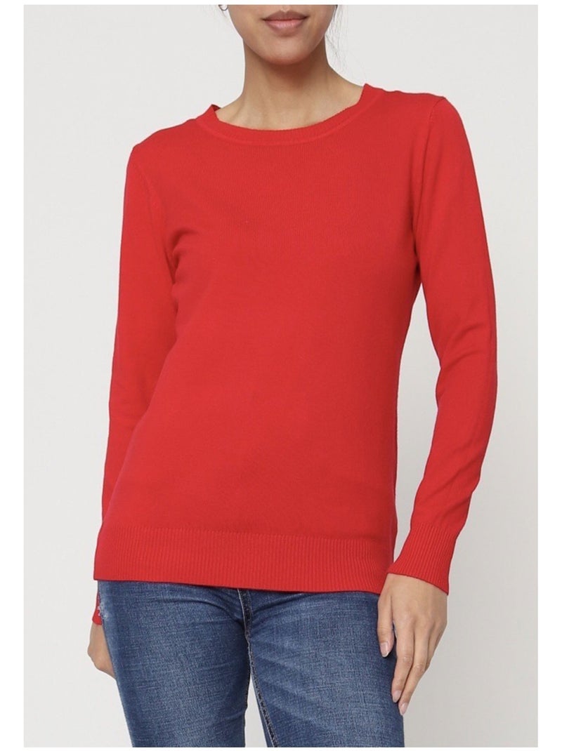 Maglia con scollo rotondo Kebello Rosso - Kiabi