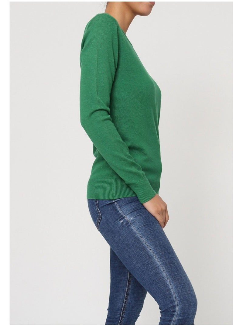 Maglia con scollo rotondo Kebello Verde - Kiabi