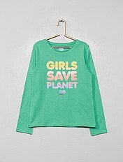 maglietta verde bimba