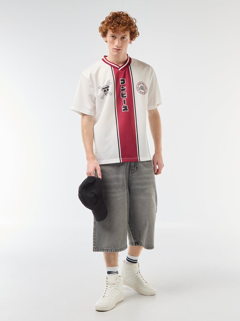 Maglia da calcio stampata 'One Piece' Bianco - Kiabi