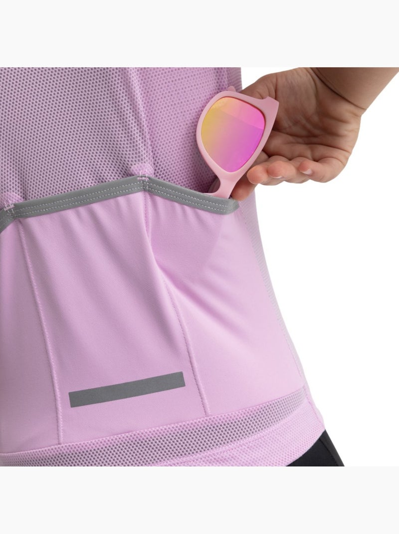 Maglia da ciclismo a maniche corte da bambina ciclismo bambini e bambine k-core Rosa - Kiabi