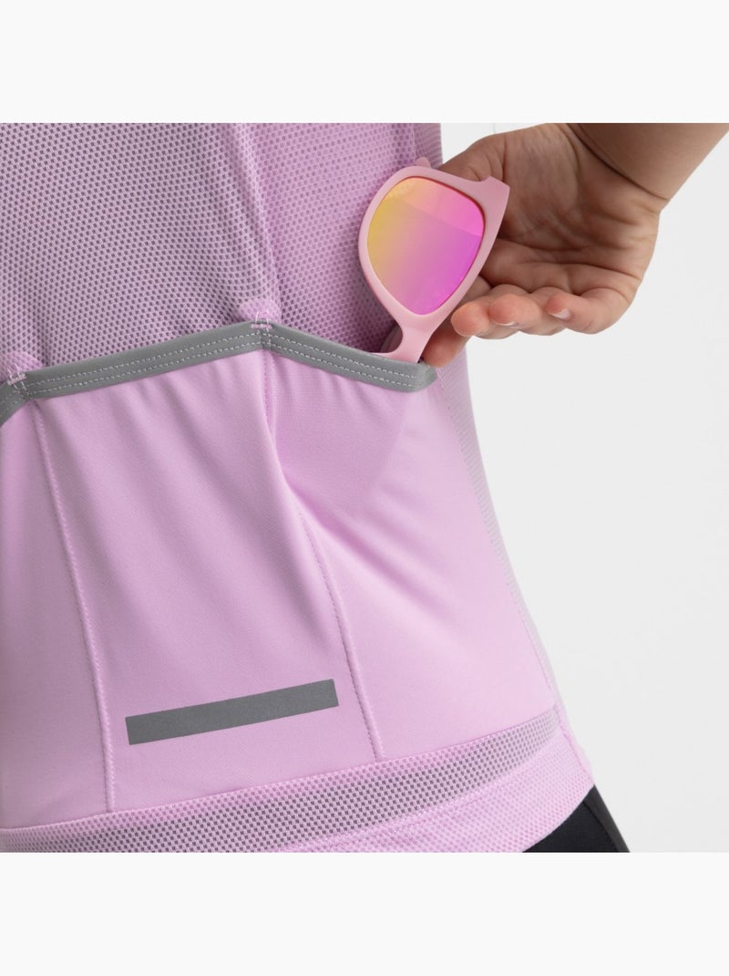 Maglia da ciclismo a maniche corte da bambina ciclismo bambini e bambine k-core Rosa - Kiabi