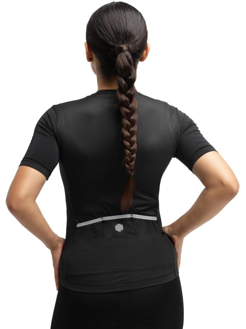 Maglia da ciclismo a maniche corte donna ciclismo donna core rainier Nero - Kiabi