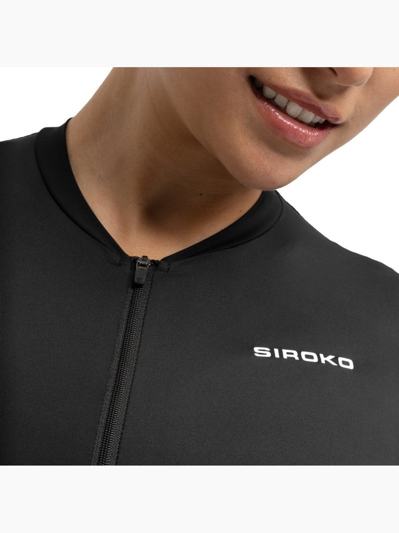 Maglia da ciclismo a maniche corte donna ciclismo donna core rainier Nero - Kiabi