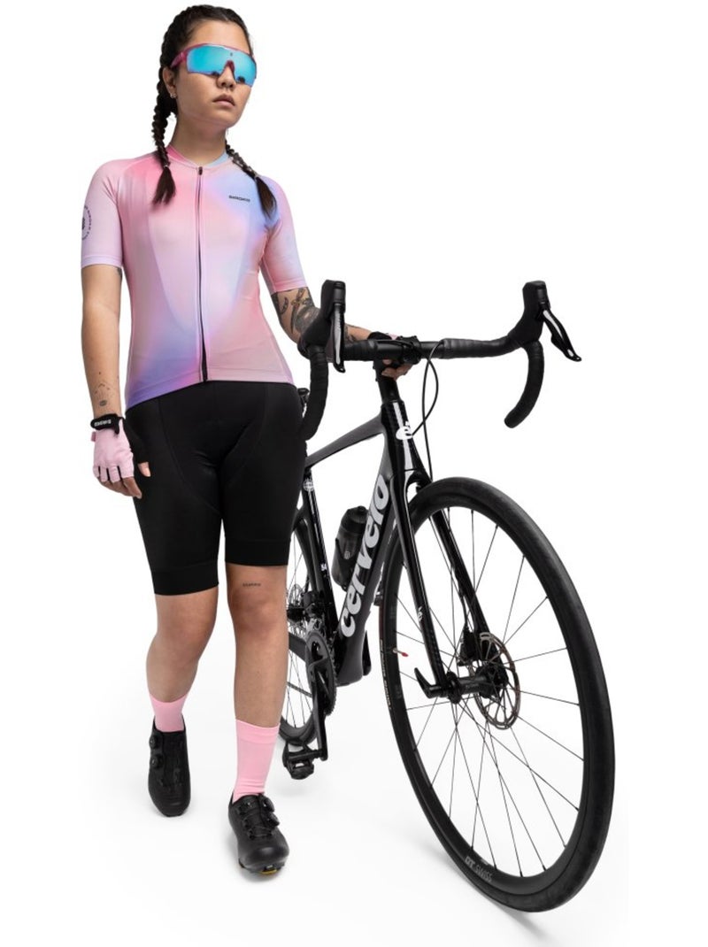 Maglia da ciclismo a maniche corte donna ciclismo donna m2 aura Rosa - Kiabi