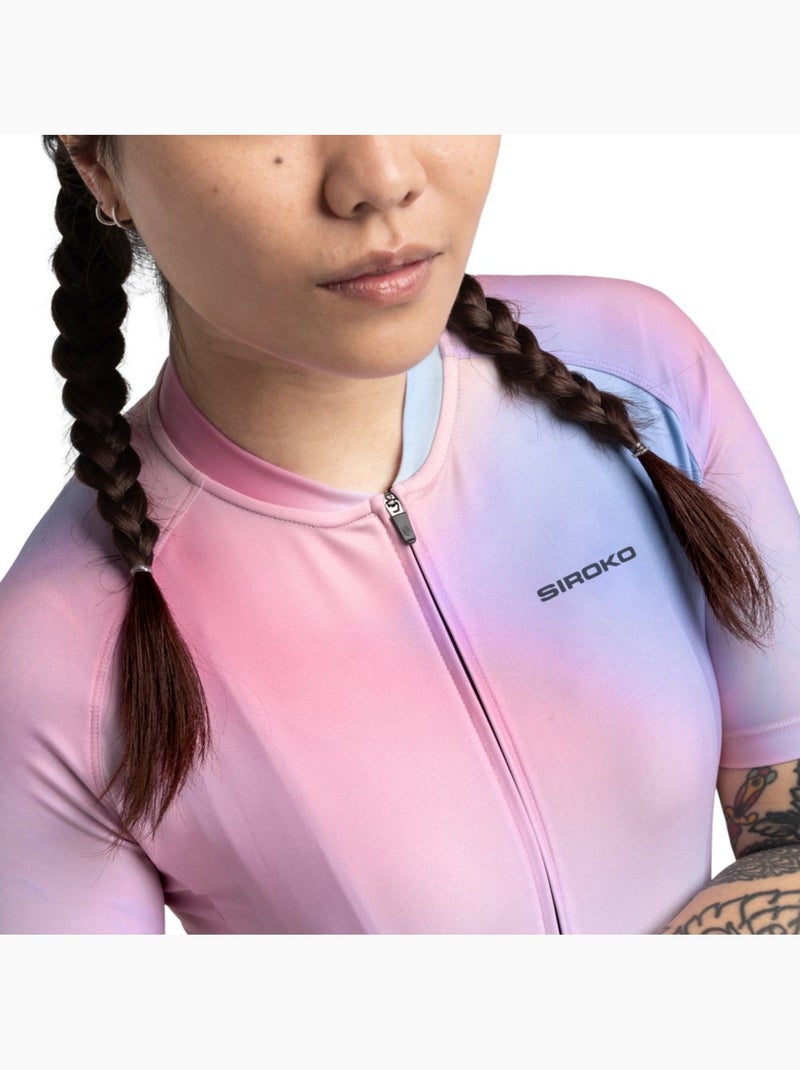 Maglia da ciclismo a maniche corte donna ciclismo donna m2 aura Rosa - Kiabi