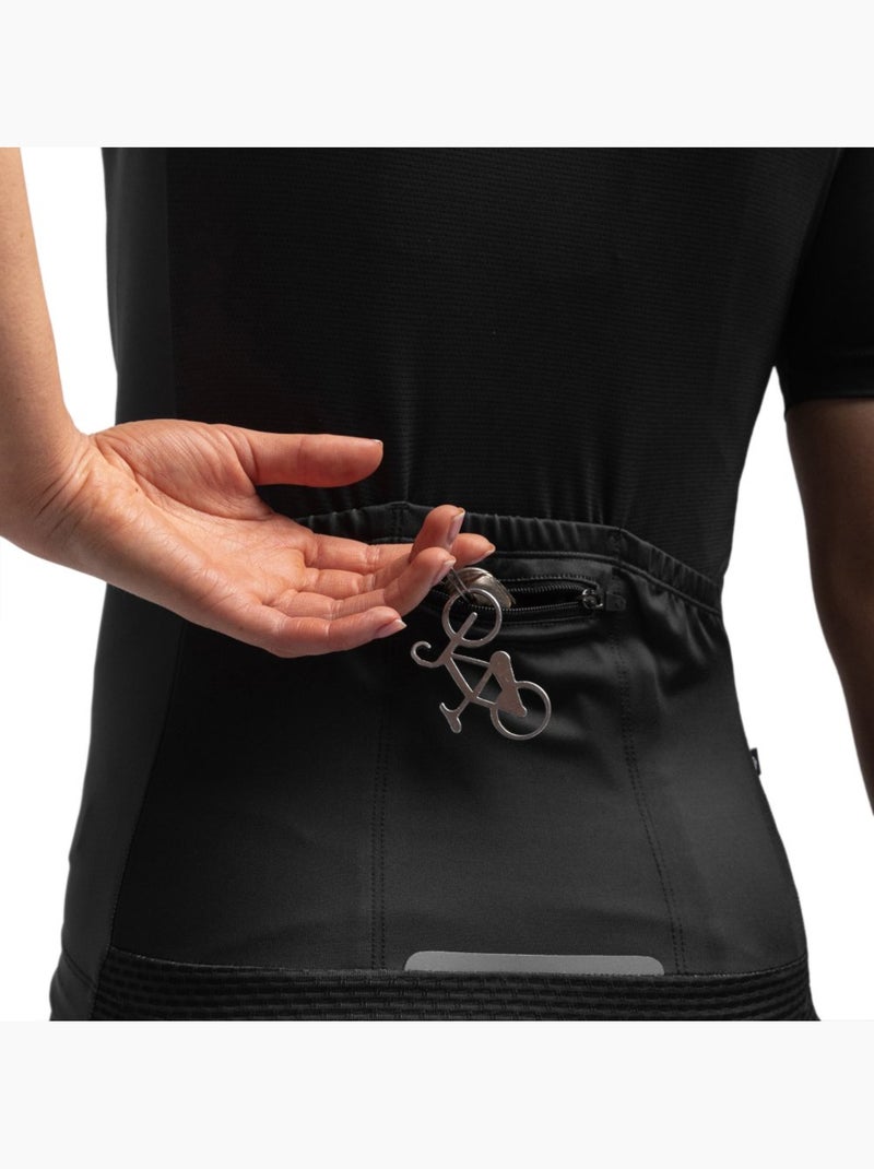 Maglia da ciclismo a maniche corte donna ciclismo donna m2 new moon Nero - Kiabi
