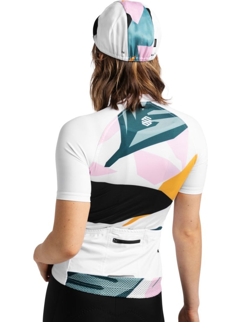 Maglia da ciclismo a maniche corte donna ciclismo donna m2 pinerolo Bianco - Kiabi
