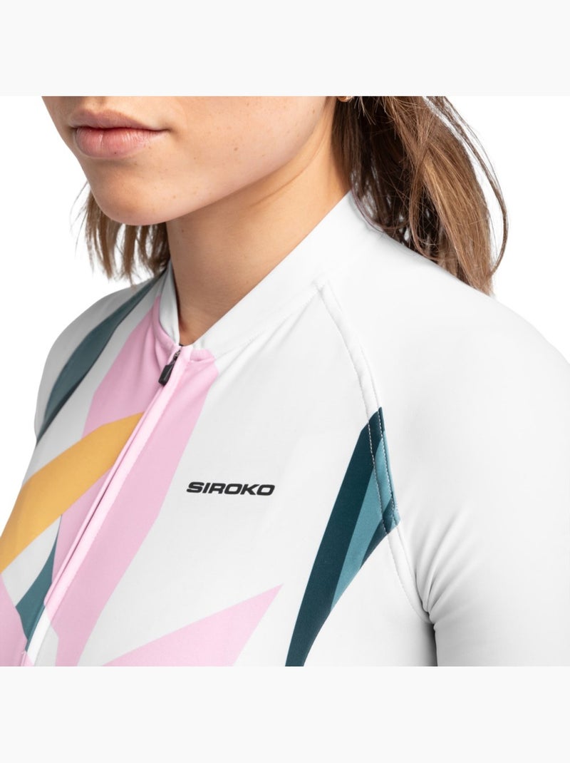 Maglia da ciclismo a maniche corte donna ciclismo donna m2 pinerolo Bianco - Kiabi