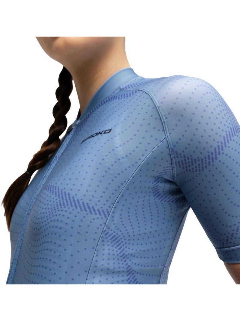Maglia da ciclismo a maniche corte donna ciclismo donna m2-w monte velo Blu - Kiabi