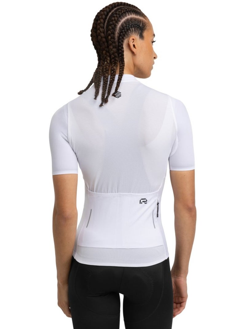 Maglia da ciclismo a maniche corte in tessuti riciclati da donna ciclismo donna Bianco - Kiabi