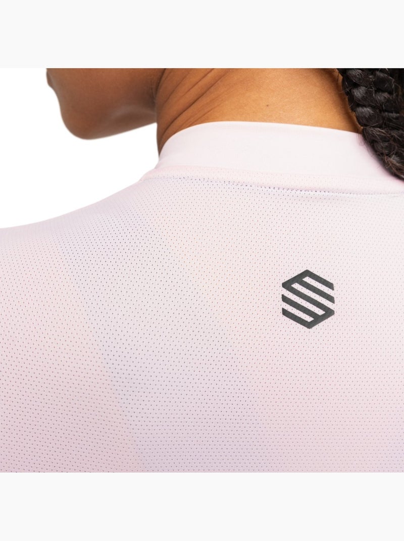 Maglia da ciclismo a maniche corte in tessuti riciclati da donna ciclismo donna Rosa - Kiabi