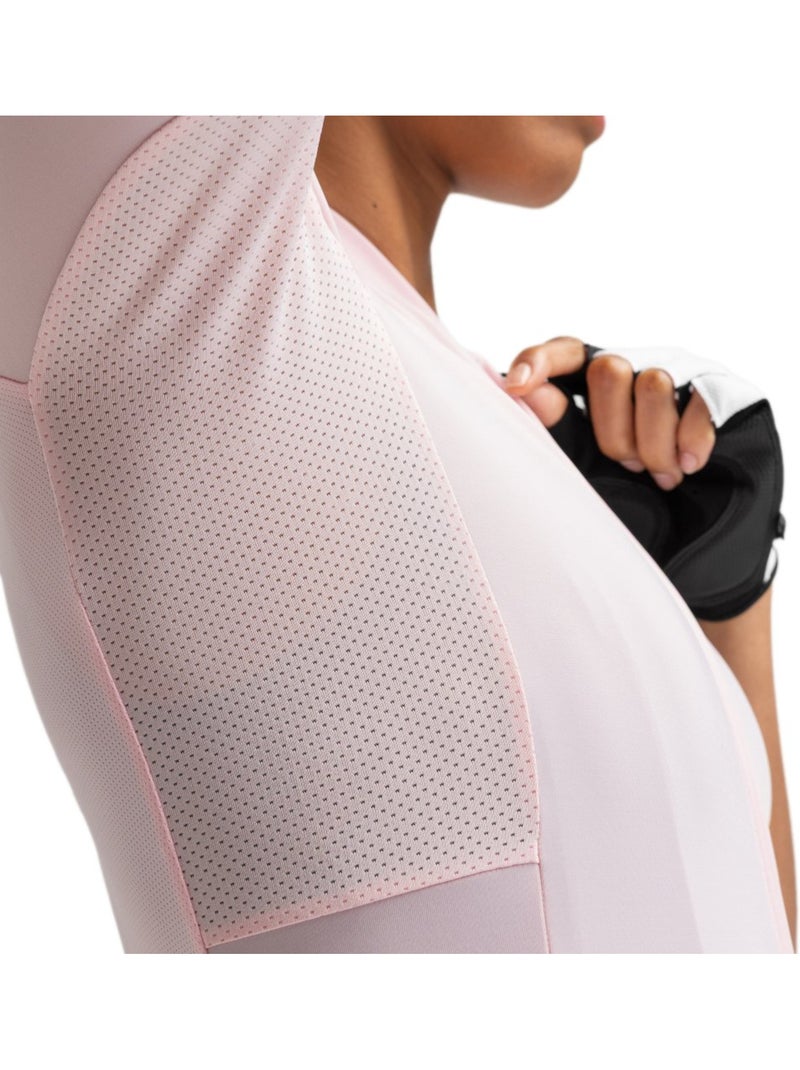 Maglia da ciclismo a maniche corte in tessuti riciclati da donna ciclismo donna Rosa - Kiabi