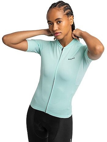 Maglia da ciclismo a maniche corte in tessuti riciclati da donna ciclismo donna