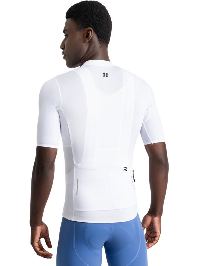 Maglia da ciclismo a maniche corte in tessuti riciclati da uomo ciclismo uomo m6 Bianco - Kiabi