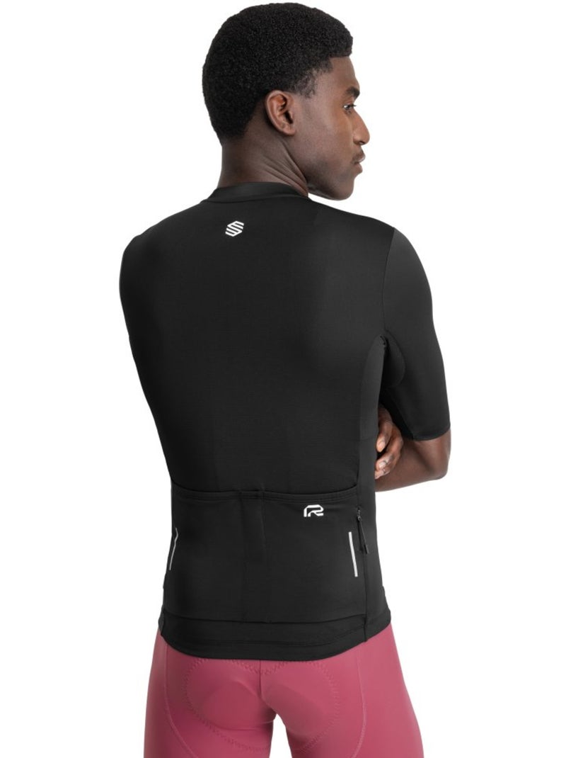 Maglia da ciclismo a maniche corte in tessuti riciclati da uomo ciclismo uomo m6 Nero - Kiabi