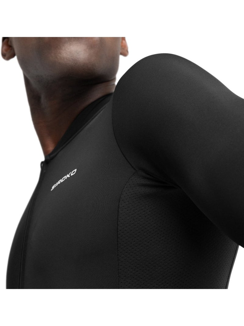 Maglia da ciclismo a maniche corte in tessuti riciclati da uomo ciclismo uomo m6 Nero - Kiabi