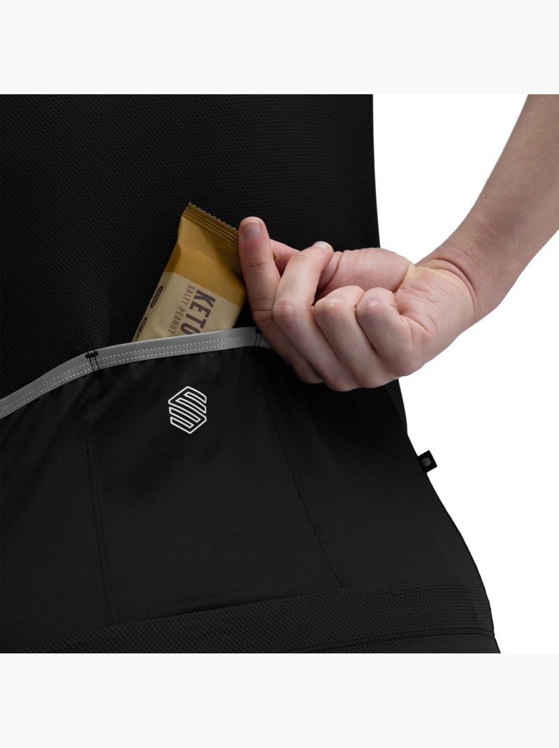 Maglia da ciclismo a maniche corte uomo ciclismo uomo core pordoi Nero - Kiabi