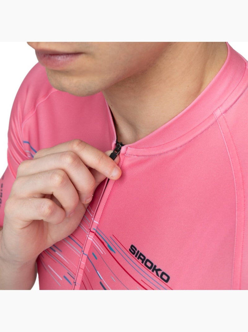 Maglia da ciclismo a maniche corte uomo ciclismo uomo m2 toscano Corallo - Kiabi