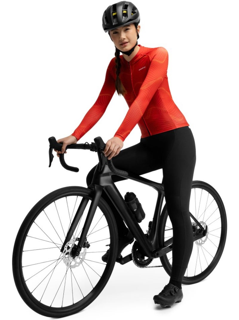 Maglia da ciclismo a maniche lunghe donna ciclismo donna m2-w glandon Rosso - Kiabi