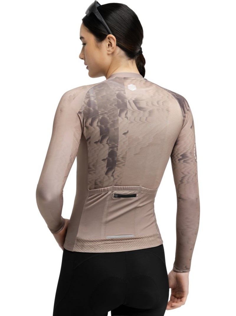 Maglia da ciclismo a maniche lunghe donna ciclismo donna m2-w joux Marrone - Kiabi