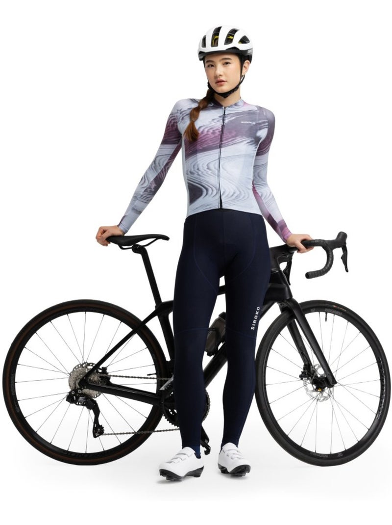 Maglia da ciclismo a maniche lunghe donna ciclismo donna m2-w sancy Bianco Grigio - Kiabi