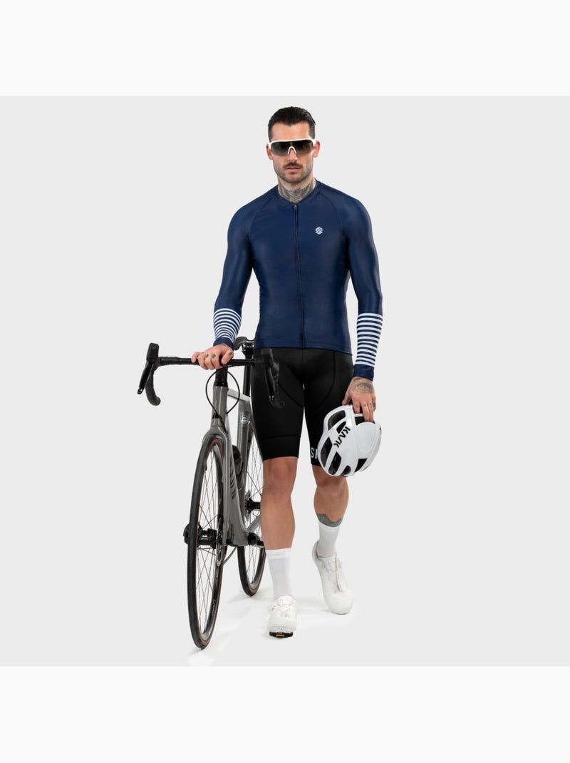 Maglia da ciclismo a maniche lunghe uomo ciclismo uomo m2 alpine Blu marino - Kiabi