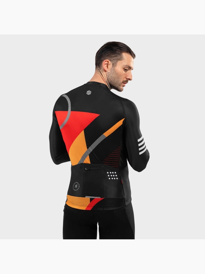 Maglia da ciclismo a maniche lunghe uomo ciclismo uomo m2 arizona Nero - Kiabi