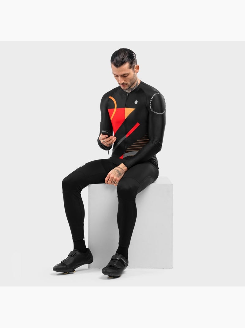 Maglia da ciclismo a maniche lunghe uomo ciclismo uomo m2 arizona Nero - Kiabi