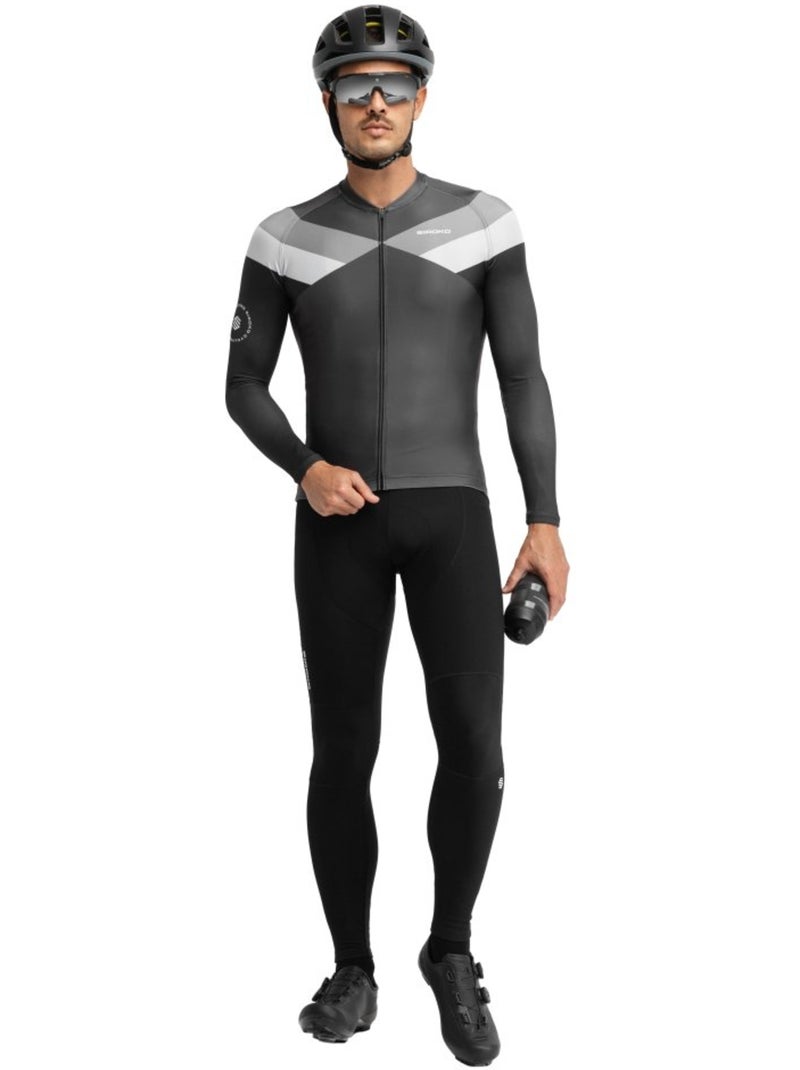 Maglia da ciclismo a maniche lunghe uomo ciclismo uomo m2 falzarego Nero - Kiabi
