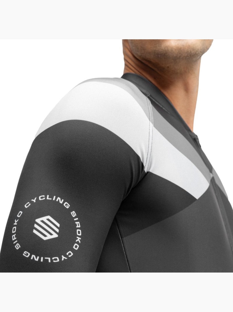 Maglia da ciclismo a maniche lunghe uomo ciclismo uomo m2 falzarego Nero - Kiabi