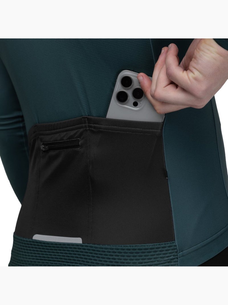 Maglia da ciclismo a maniche lunghe uomo ciclismo uomo m2 gravel Verde scuro - Kiabi