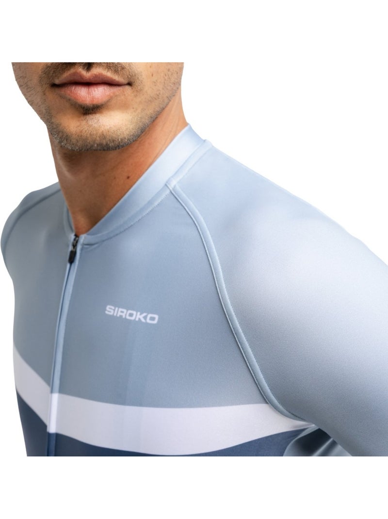 Maglia da ciclismo a maniche lunghe uomo ciclismo uomo m2 jouxplane Blu - Kiabi