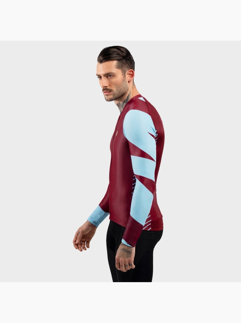 Maglia da ciclismo a maniche lunghe uomo ciclismo uomo m2 road trip Rosso mattone - Kiabi