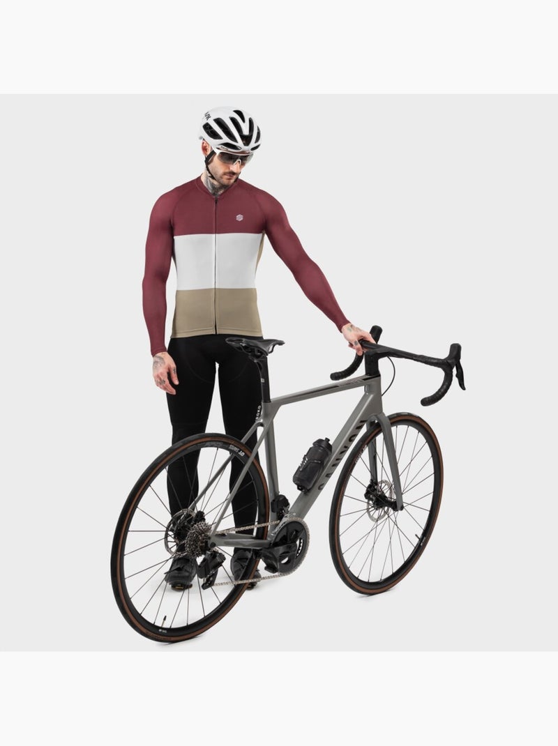 Maglia da ciclismo a maniche lunghe uomo ciclismo uomo m2 triplet Rosso mattone - Kiabi
