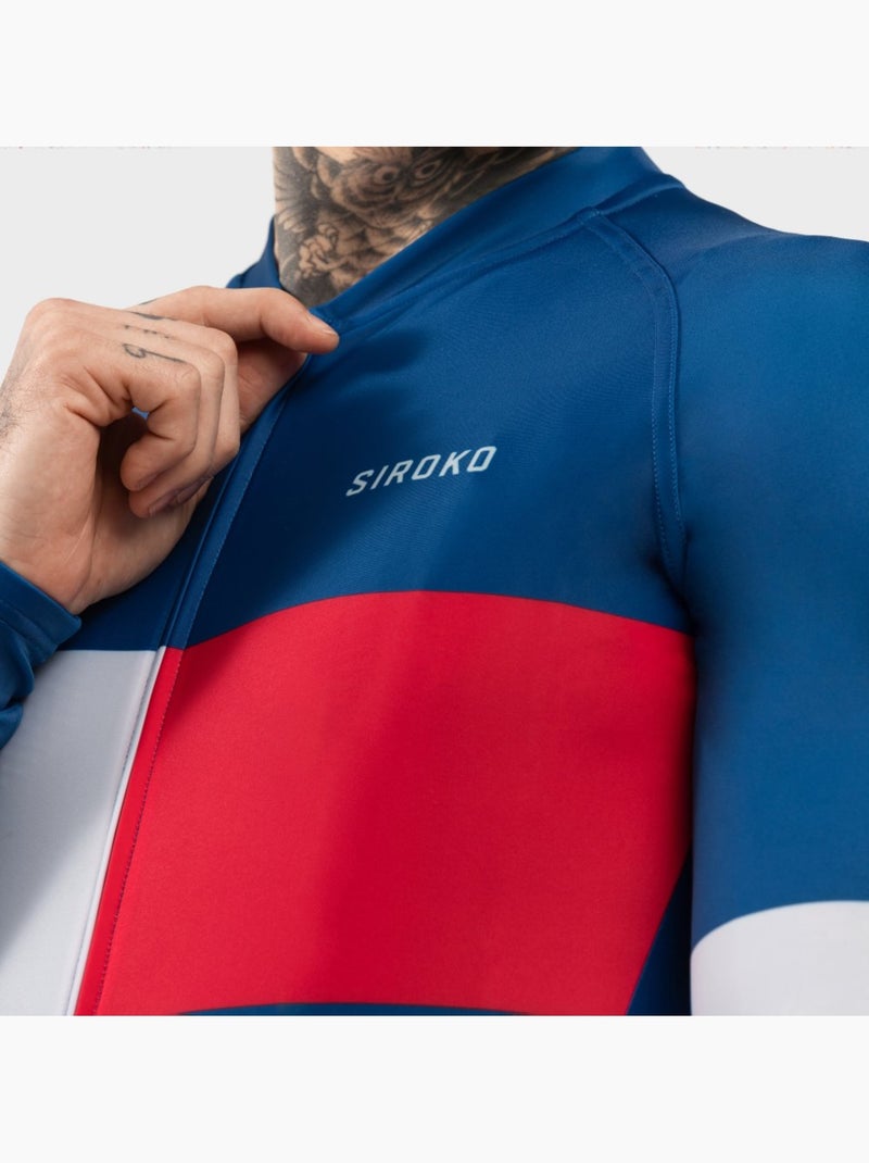 Maglia da ciclismo a maniche lunghe uomo ciclismo uomo m2 vezzana Blu - Kiabi