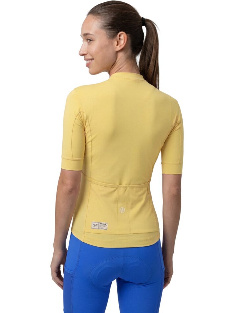 Maglia da ciclismo gravel a maniche corte donna ciclismo donna gm2-w golden peda Giallo - Kiabi
