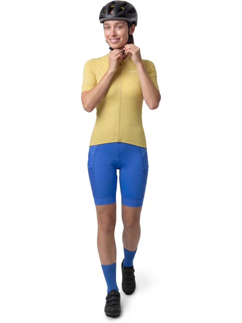 Maglia da ciclismo gravel a maniche corte donna ciclismo donna gm2-w golden peda Giallo - Kiabi