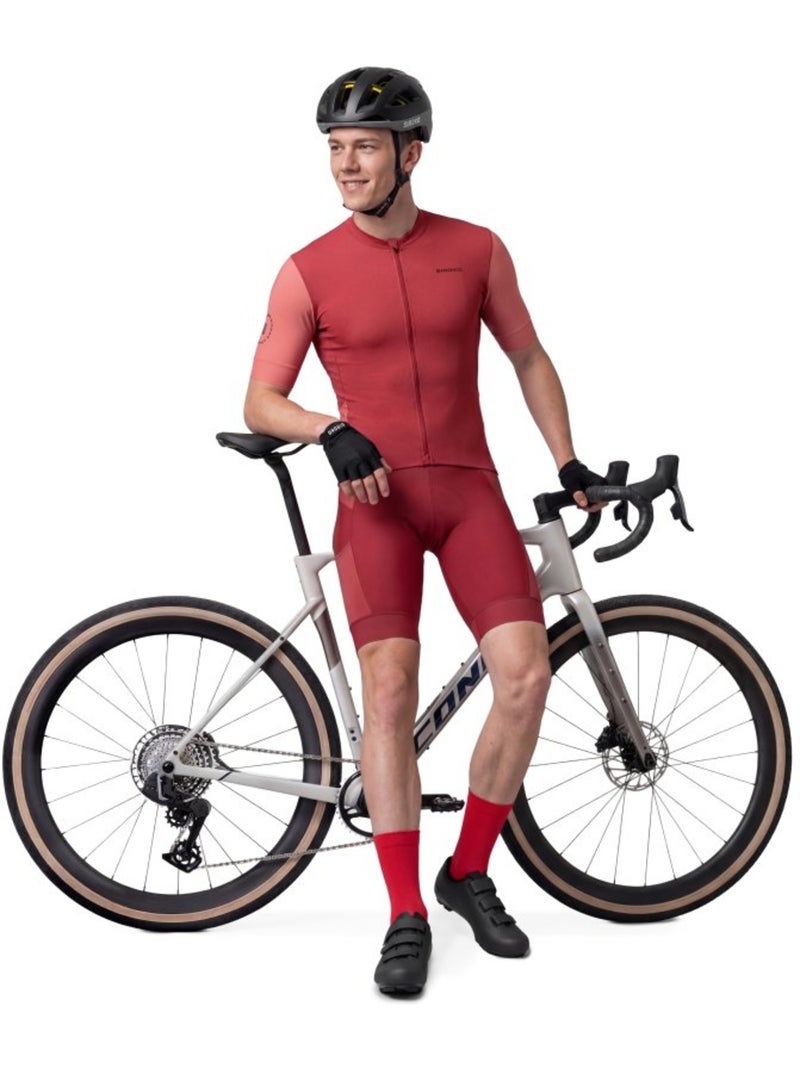 Maglia da ciclismo gravel a maniche corte uomo ciclismo uomo gm2 golden pedals r Rosso - Kiabi